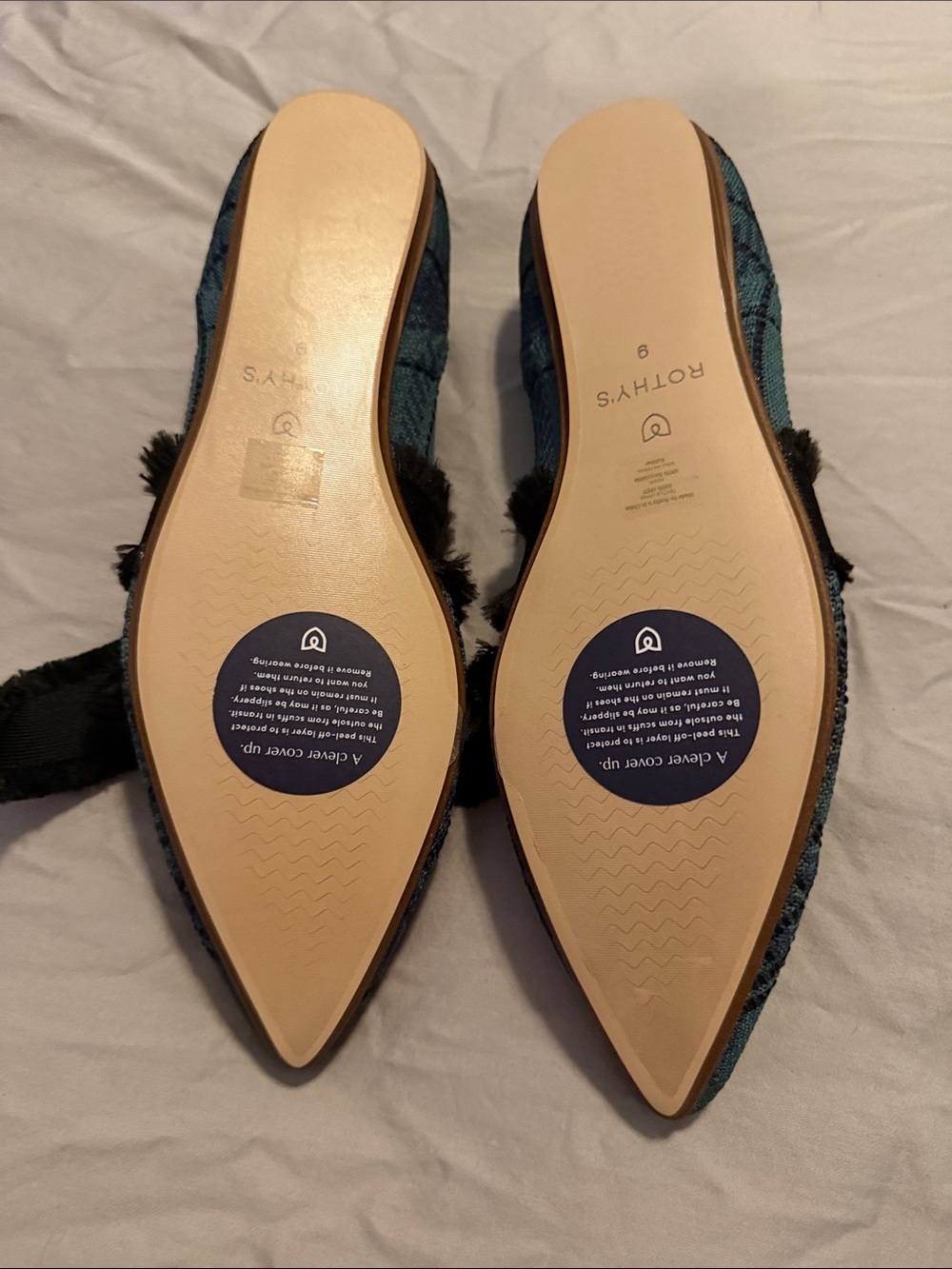 Rothy's Pine Plaid Mary Jane’s Size 9 - Picture 5 of 5